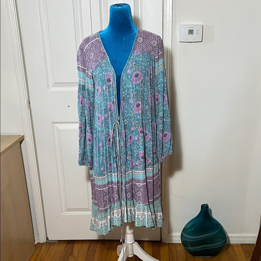 Blue BOHEME Floral Duster